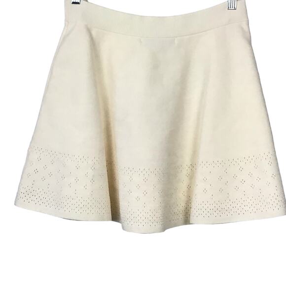 Revolve x Lovers + Friends Be Mine White Ivory A Line Circle Mini Skirt sz M NWT - Picture 5 of 14